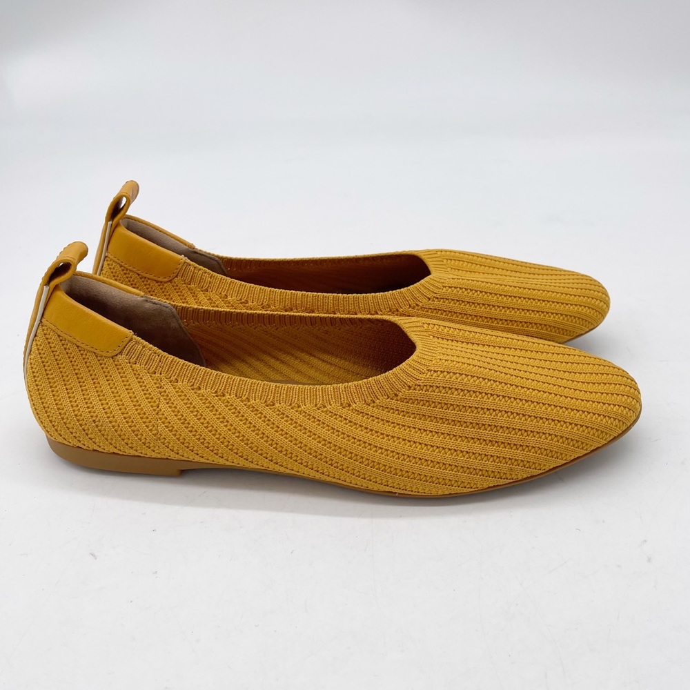 Everlane Womens The Day Glove in ReKnit Mustard Yellow Flats Size 7.5 Balletcore - Picture 4 of 12